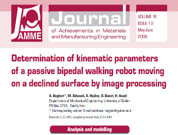 Passive Bipedal Walking Robot Kinematic Analysis